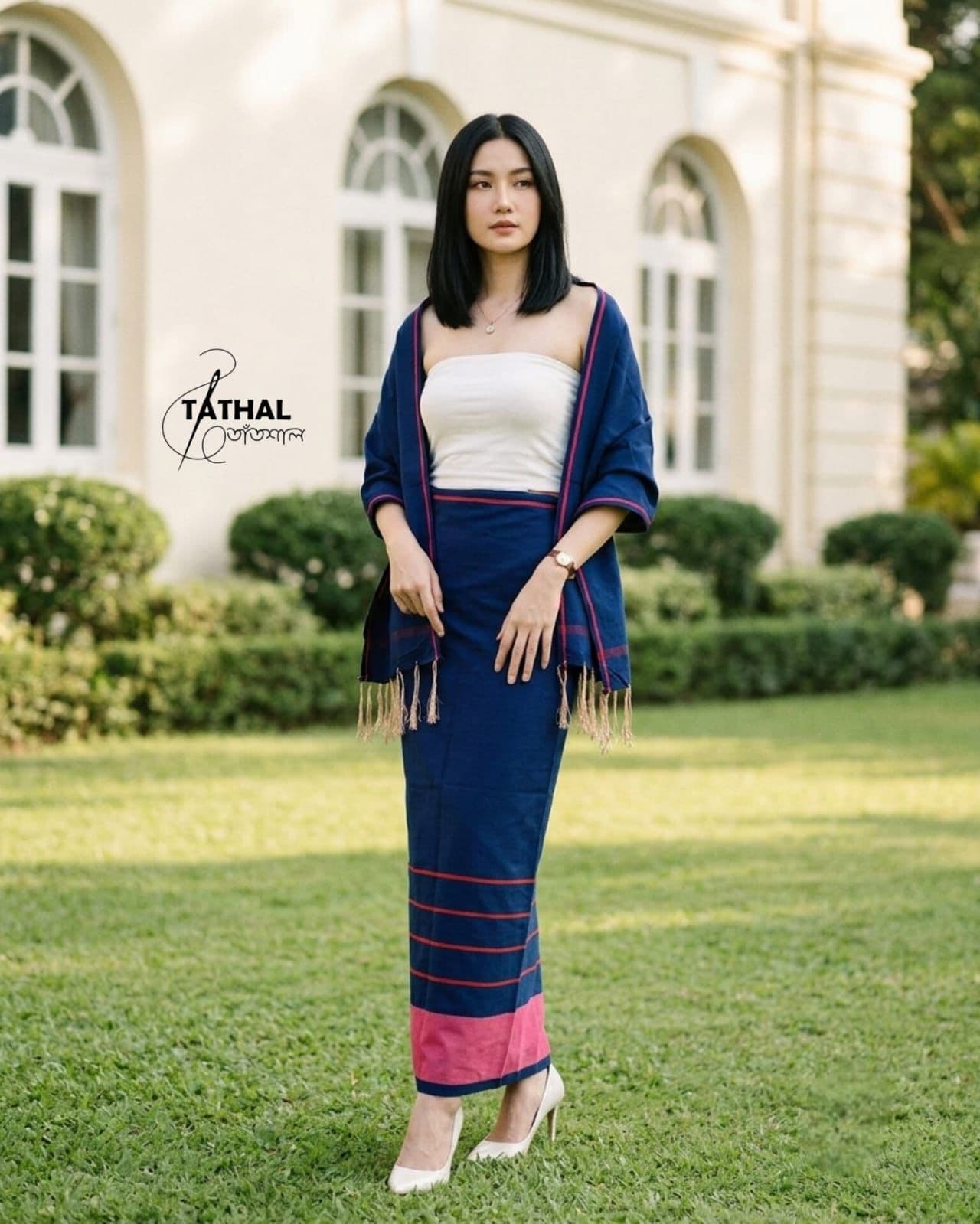 Navy Blue Garo Wrapper Set