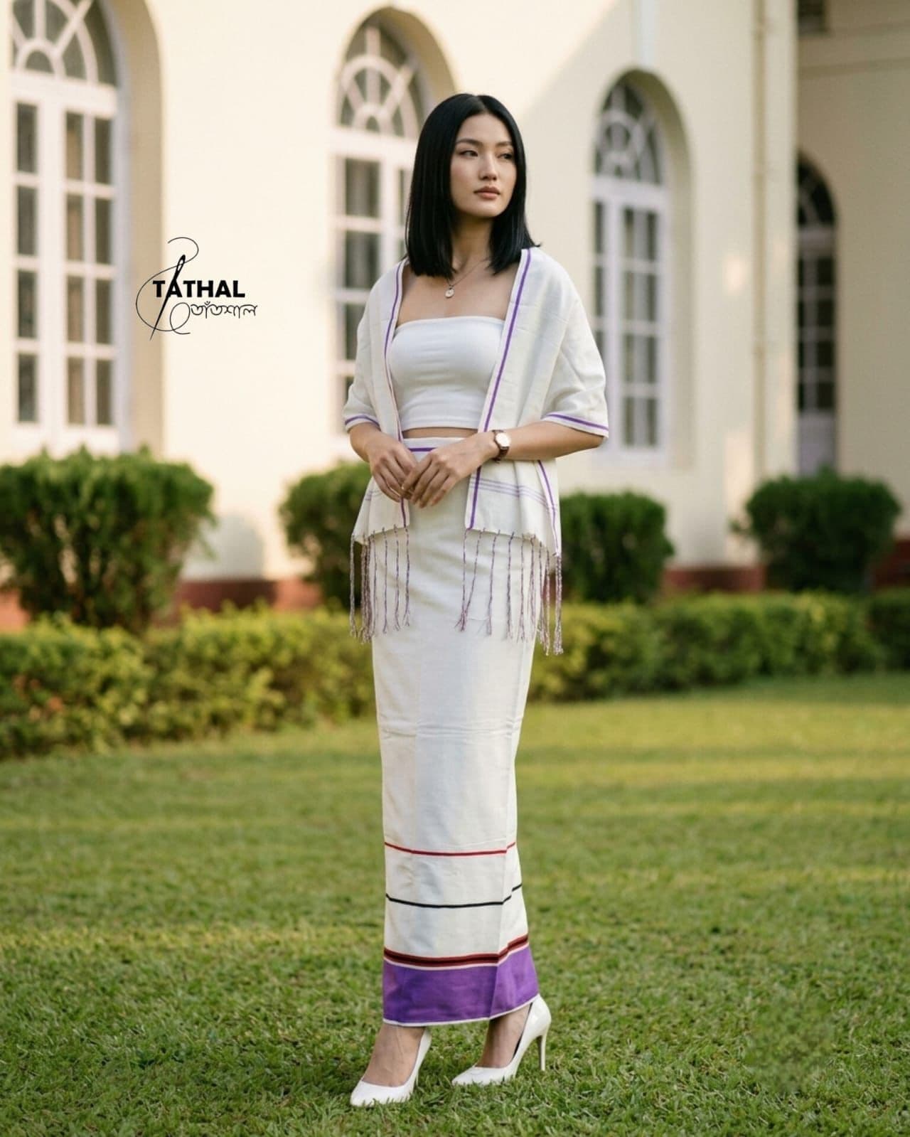 White Garo Wrapper Set